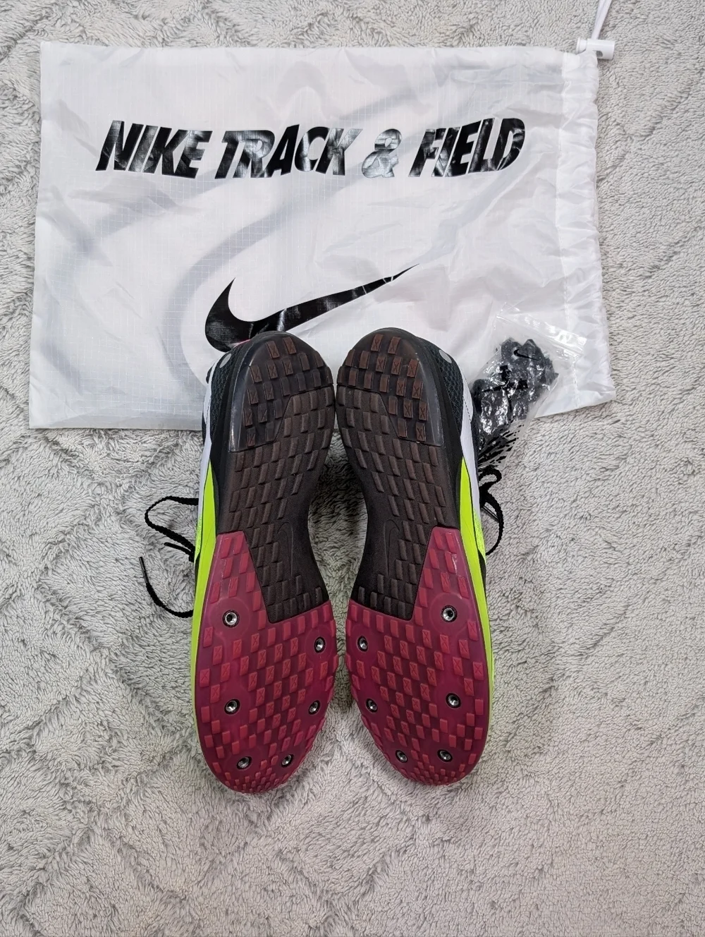 Nike Zoom Rival XC 6 Volt Black Pink Cross Country Spikes Mens 13 DX7999-700 NEW